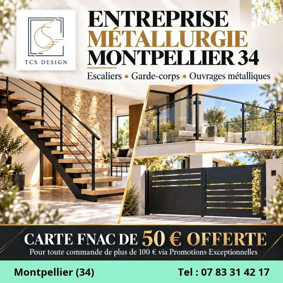 Conception et fabrication d'escaliers sur mesure à Montpellier