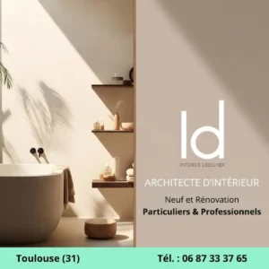 Architecte d’intérieur à Toulouse 31 – salle de bain design épurée réalisée par ID Interior Designer