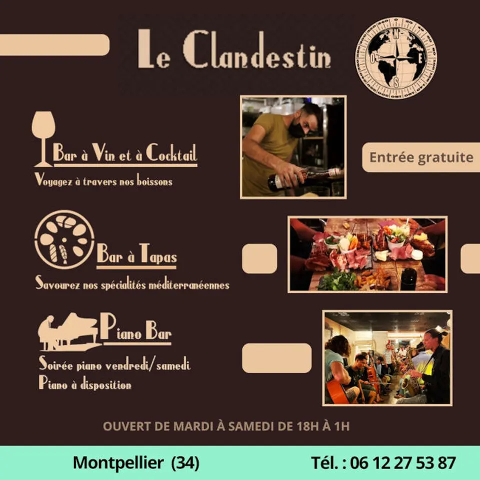 photo de bar musical montpellier bar tapas 34