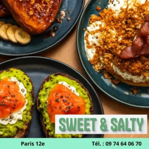Brunch à Paris ouvert actuellement – avocado toast au saumon fumé et granola bowl chez Sweet & Salty Paris 12e