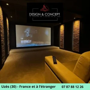 photo de creation salle de cinema privee uzes 30