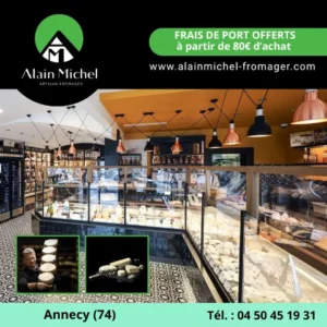 vitrine de la fromagerie Alain Michel