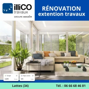 photo de renovation extension travaux lattes 34
