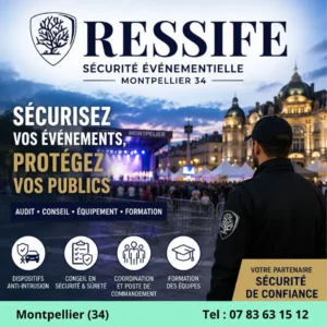 Ressife spécialiste de la sécurité événementielle à Montpellier (34) et en Occitanie