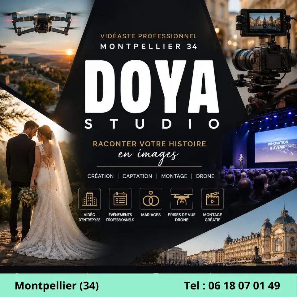DOYA STUDIO, vidéaste professionnel à Montpellier 34 : mariages, événements, drone et montage vidéo
